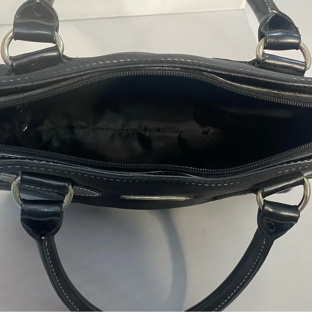Chic Black Handbag Satchel by Compagna